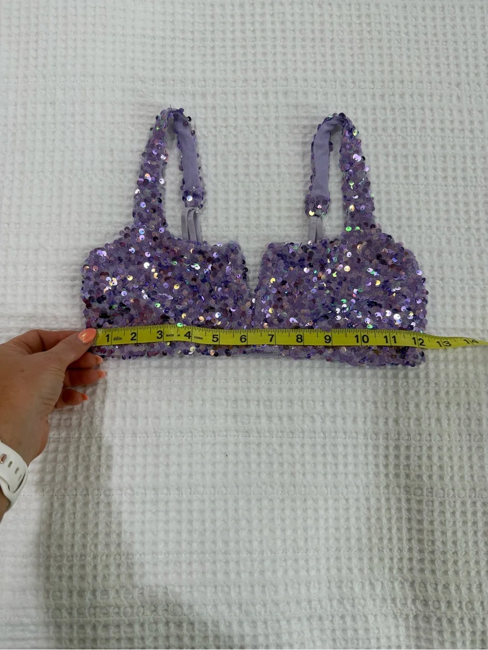 Free People Lavender Sequin Bralette